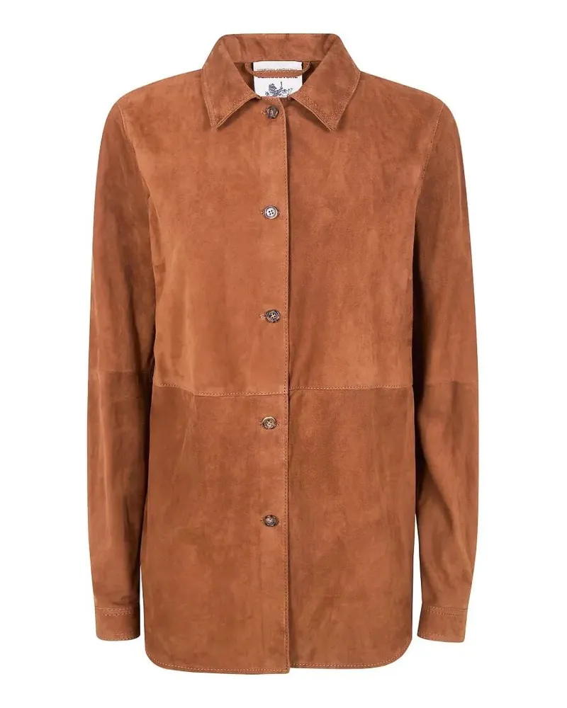 Semicouture Suede Shirt Beige
