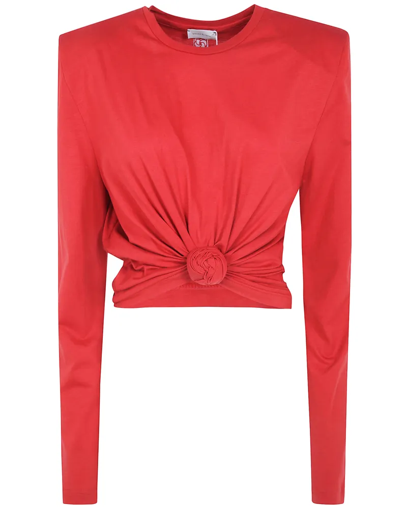 Magda Butrym Top Cropped Twist Red