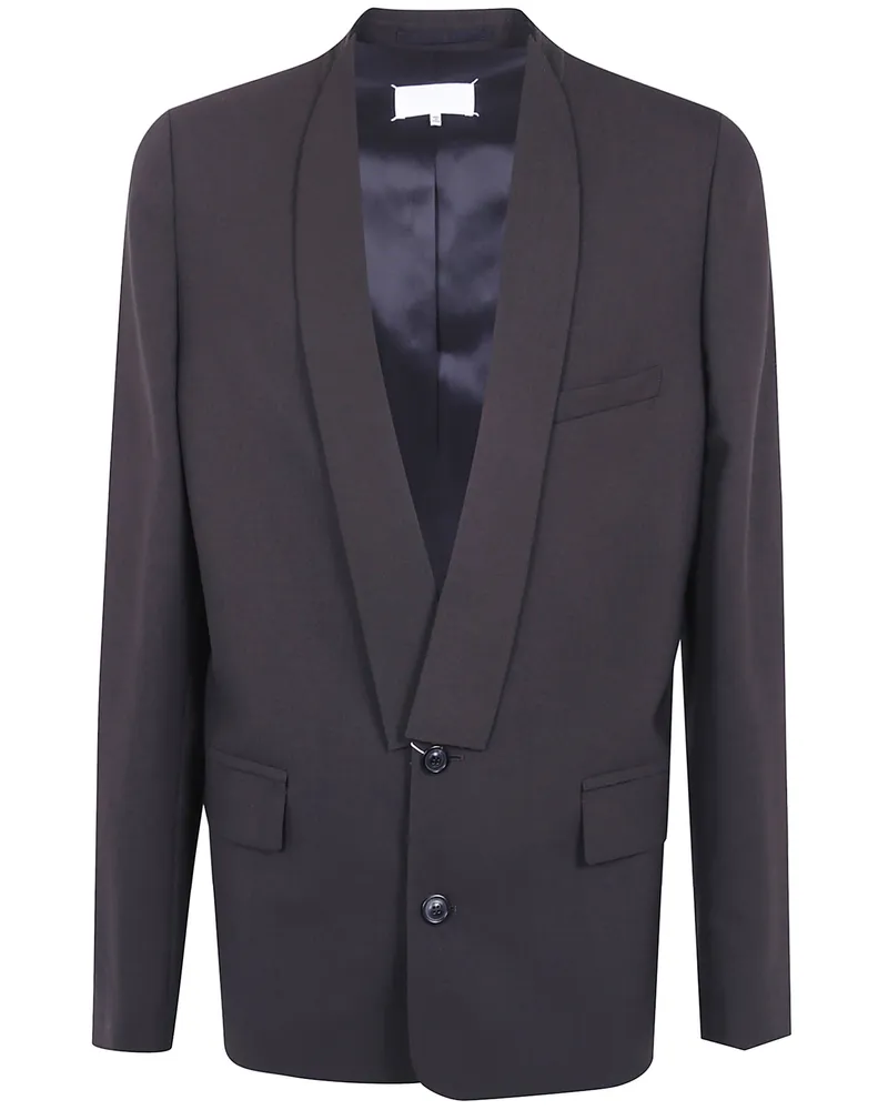 Maison Margiela Blazer Minimal Collar "Mnimal Collar Blazer Brown