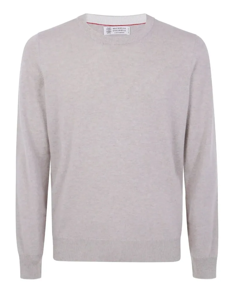 Brunello Cucinelli Classic Cashmere Sweater Beige