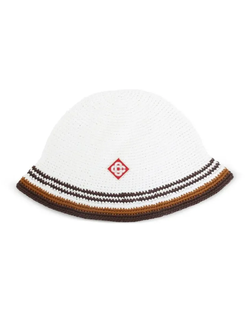 Casablanca Paris Hat Stripe Crochet "A. Pf26.Hat.121.01 White