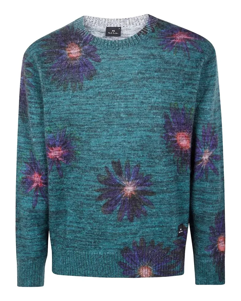 Paul Smith Mens Sweater Crew Neck Green