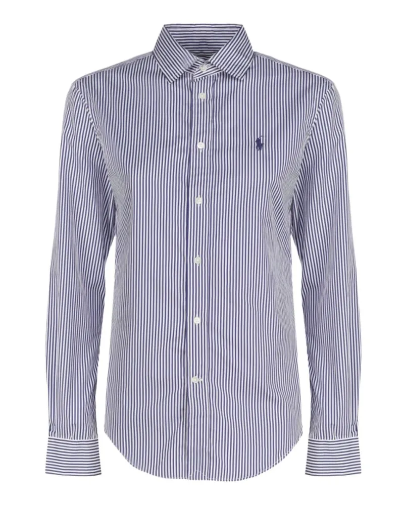 Ralph Lauren Slim Fit Striped Cotton Shirt White