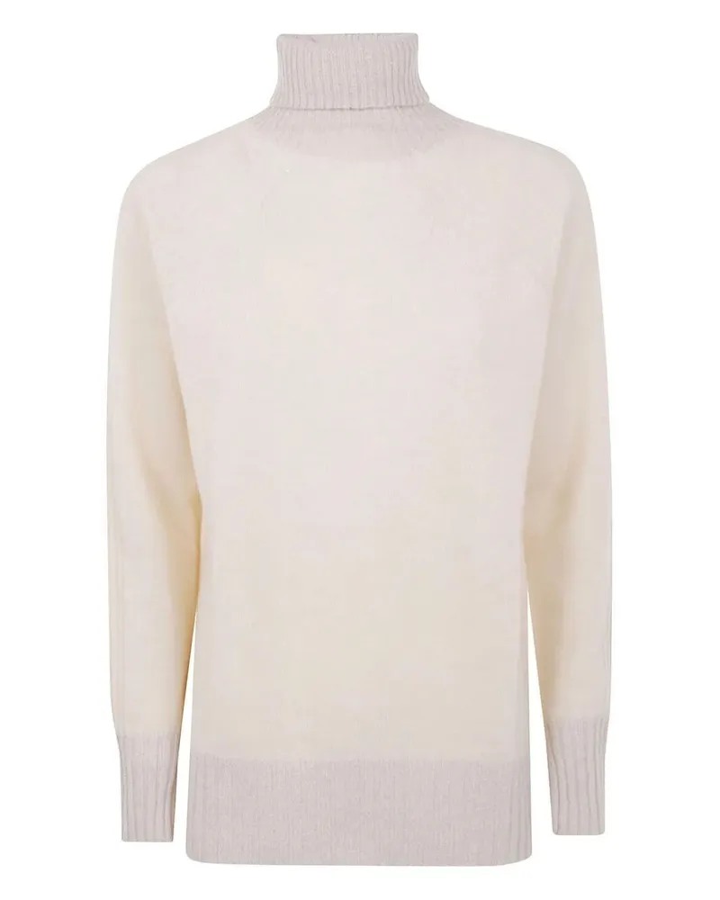 Twin-Set Turtle Neck Oversize Sweater Metallic