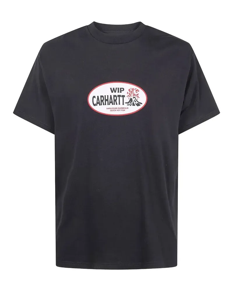 Carhartt WIP Short Sleeves "Harlequin Bbg" Organic Cotton T-Shirt Black