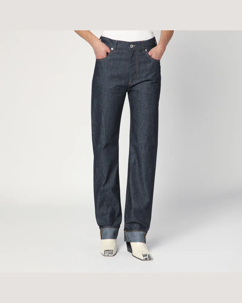 Bottega Veneta Jeans mit indigo-blauem Umschlag Blue
