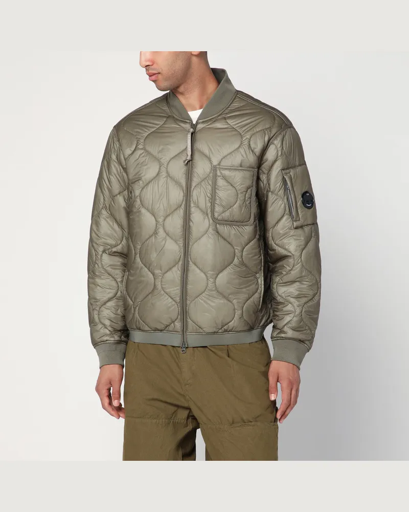 C.P. Company Bomberjacke in Gesteinsgrau mit Reißverschluss 
