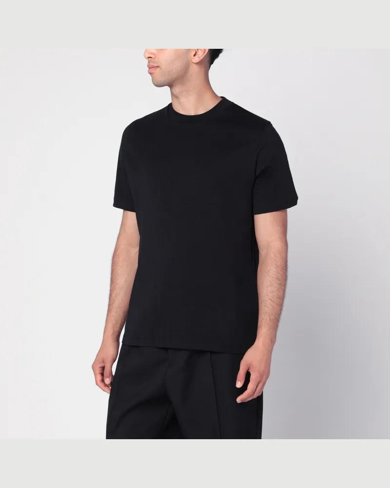 Jil Sander Schwarzes Baumwoll-T-Shirt Black