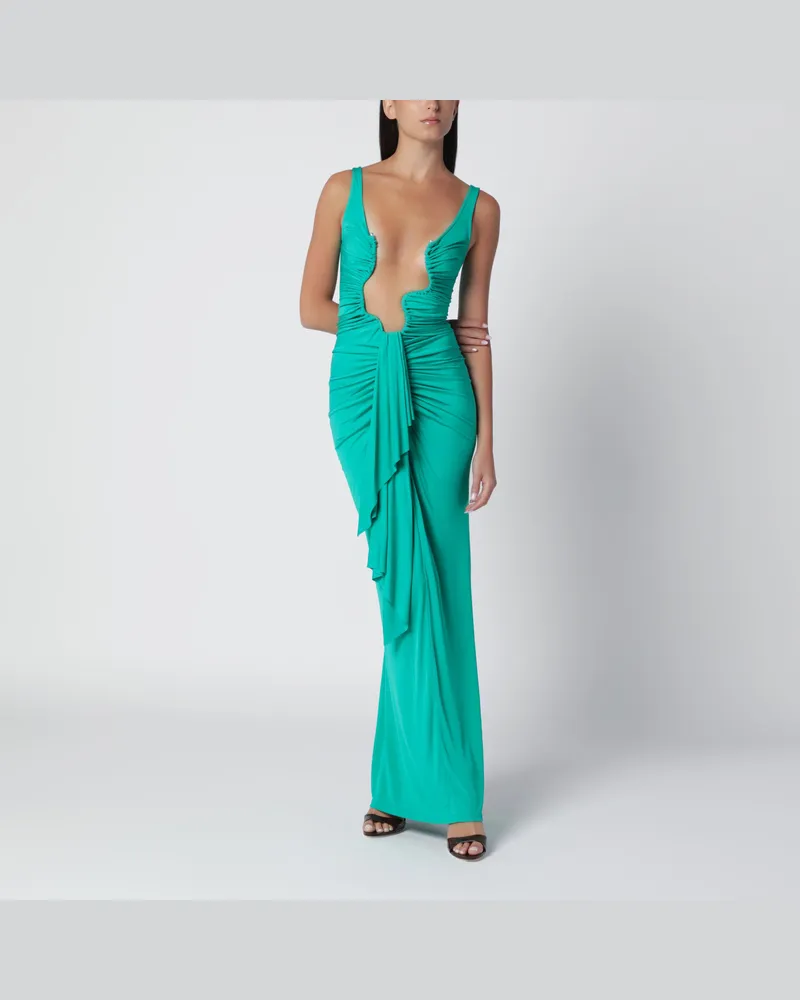 Christopher Esber Drapiertes Maxikleid Malachit aus Viskose Green