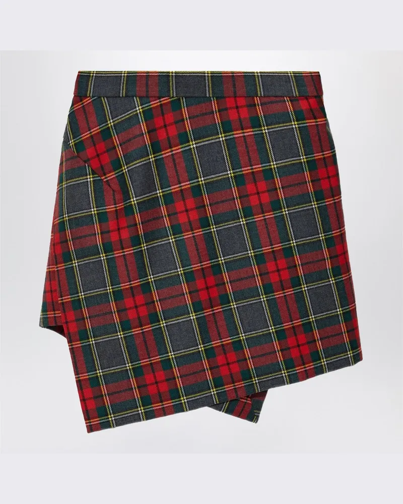 Vivienne Westwood Minirock aus Wolle mit Tartanmuster Rot