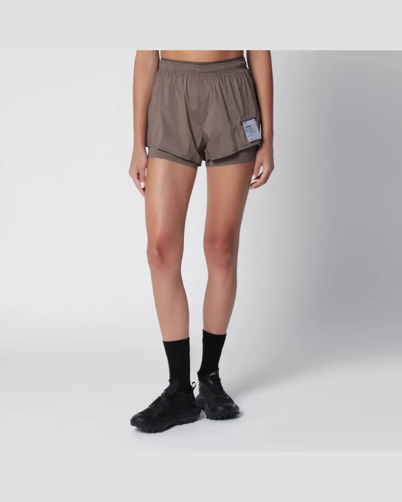 Satisfy TechSilk 3" Shorts in Schlammfarben Brown