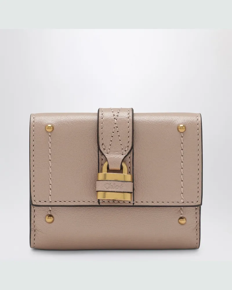 Chloé Mini-Paddington-Trifold-Portemonnaie aus rosa Leder Pink