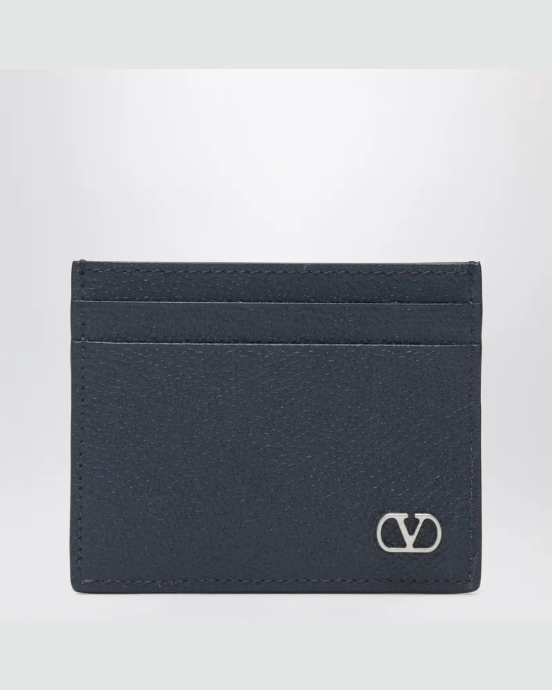 Valentino Garavani Vlogo Signature Kartenetui in Blau Blue