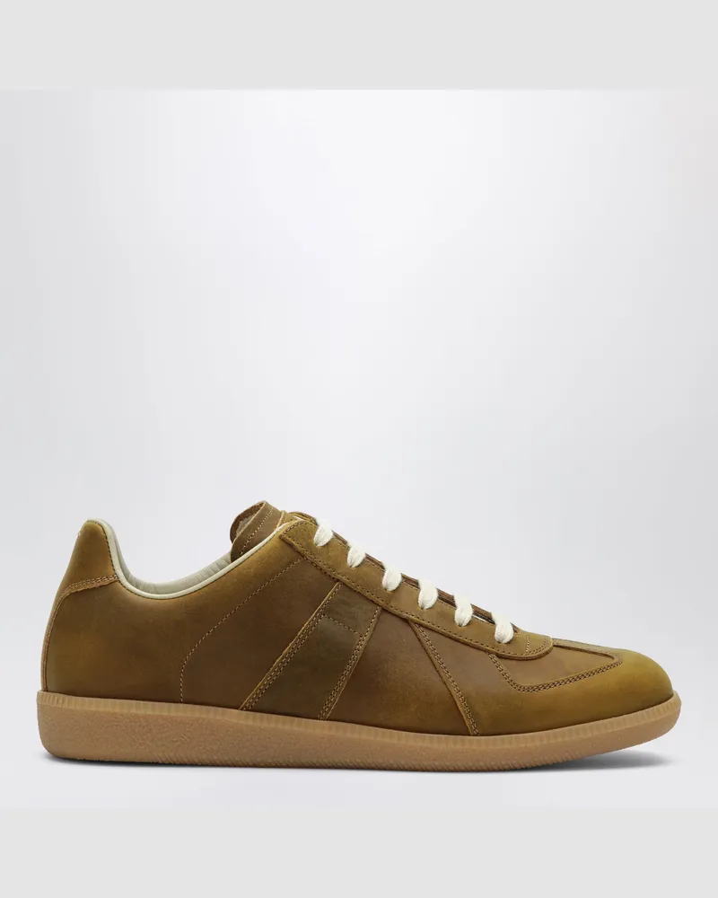 Maison Margiela Beige Replica Sneakers aus Leder Beige