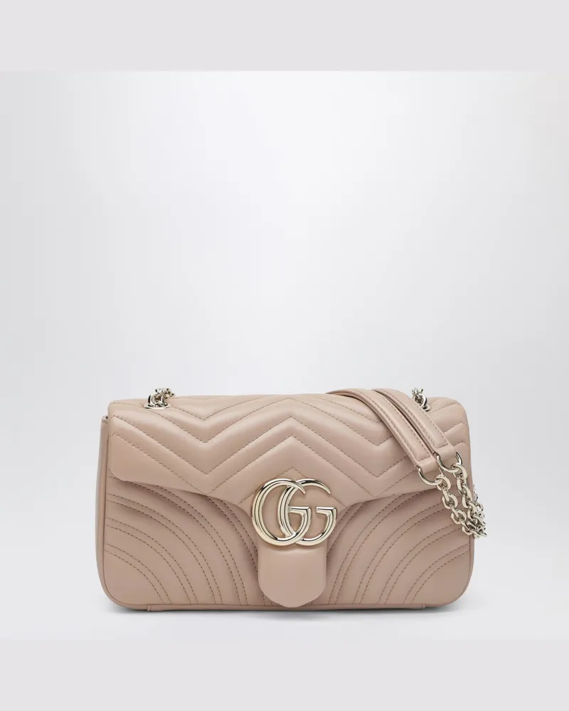 Gucci Mittelgroße GG-Marmont-Schultertasche in Hellrosa 