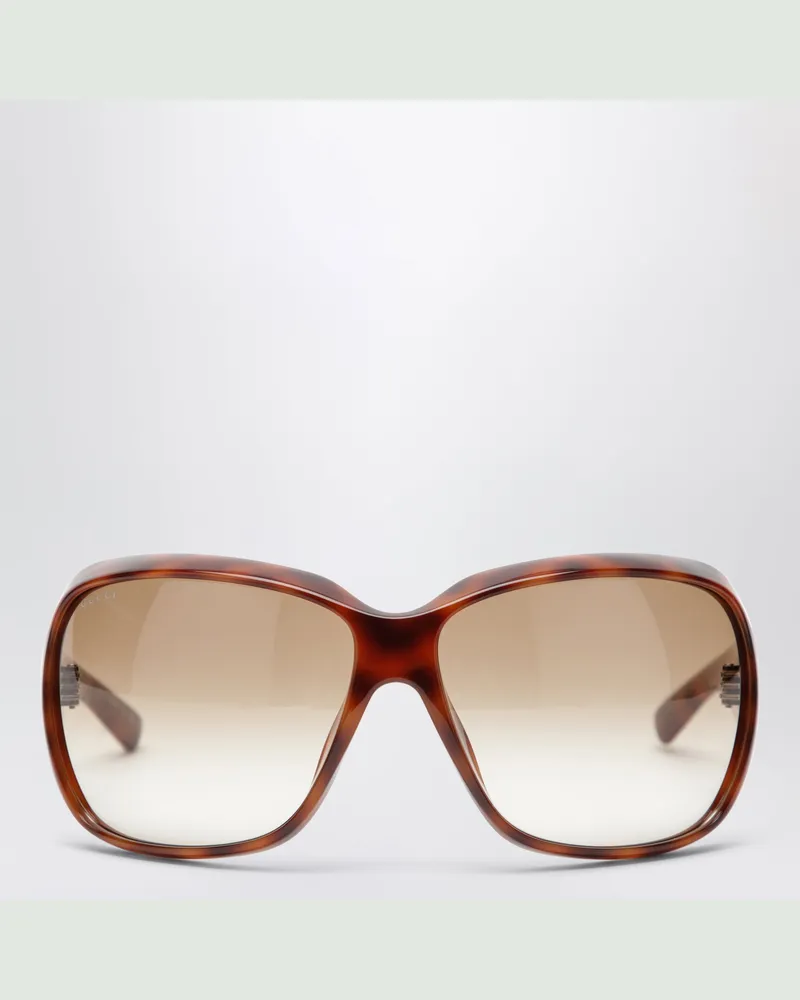 Gucci Quadratische Havana-Sonnenbrille Brown