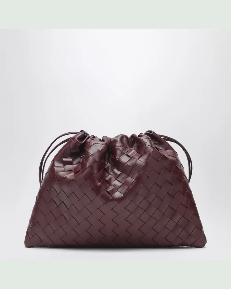 Bottega Veneta Mittlerer Dustbag aus Intrecciato-Leder in Barolo Burgundy