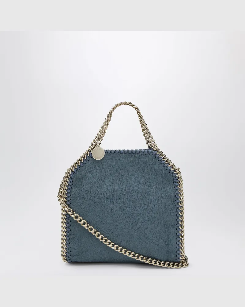 Stella McCartney Tote-Bag Falabella Micro aus veganem Kunstleder in Blau Blue