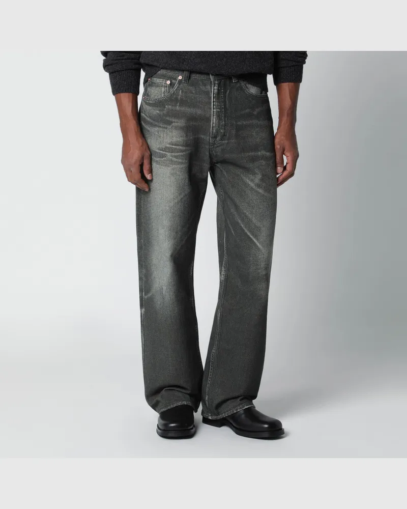 Our Legacy Schwarze Jeans mit Aurora-Print Black