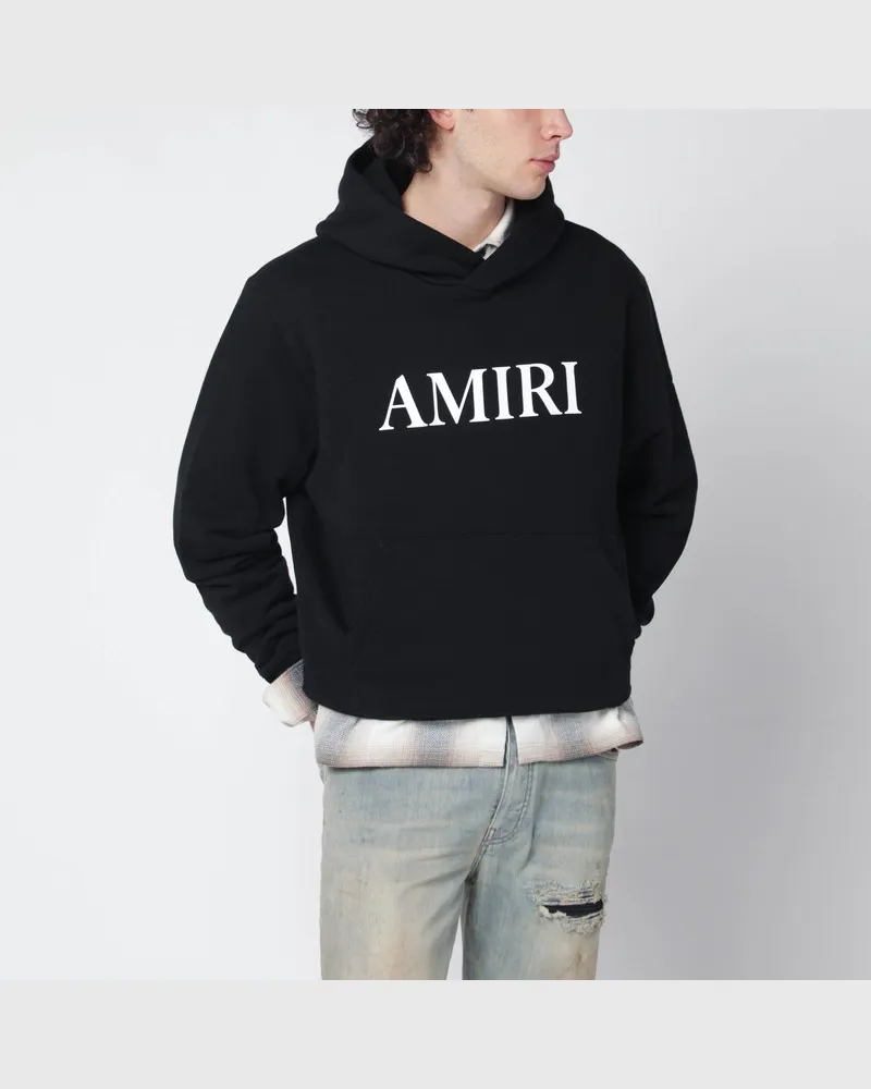 Amiri Schwarzer Hoodie mit Logo Schwarz
