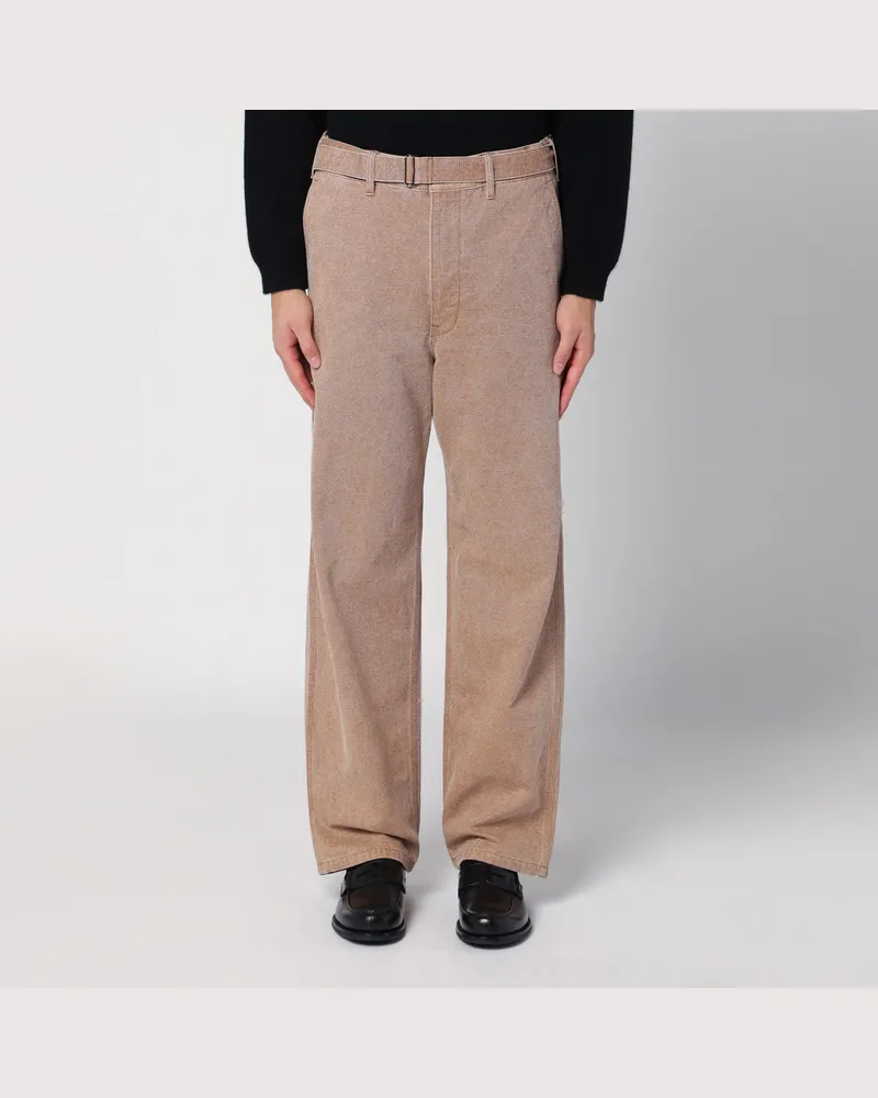 AURALEE Hellbraune Hose aus Baumwolle 