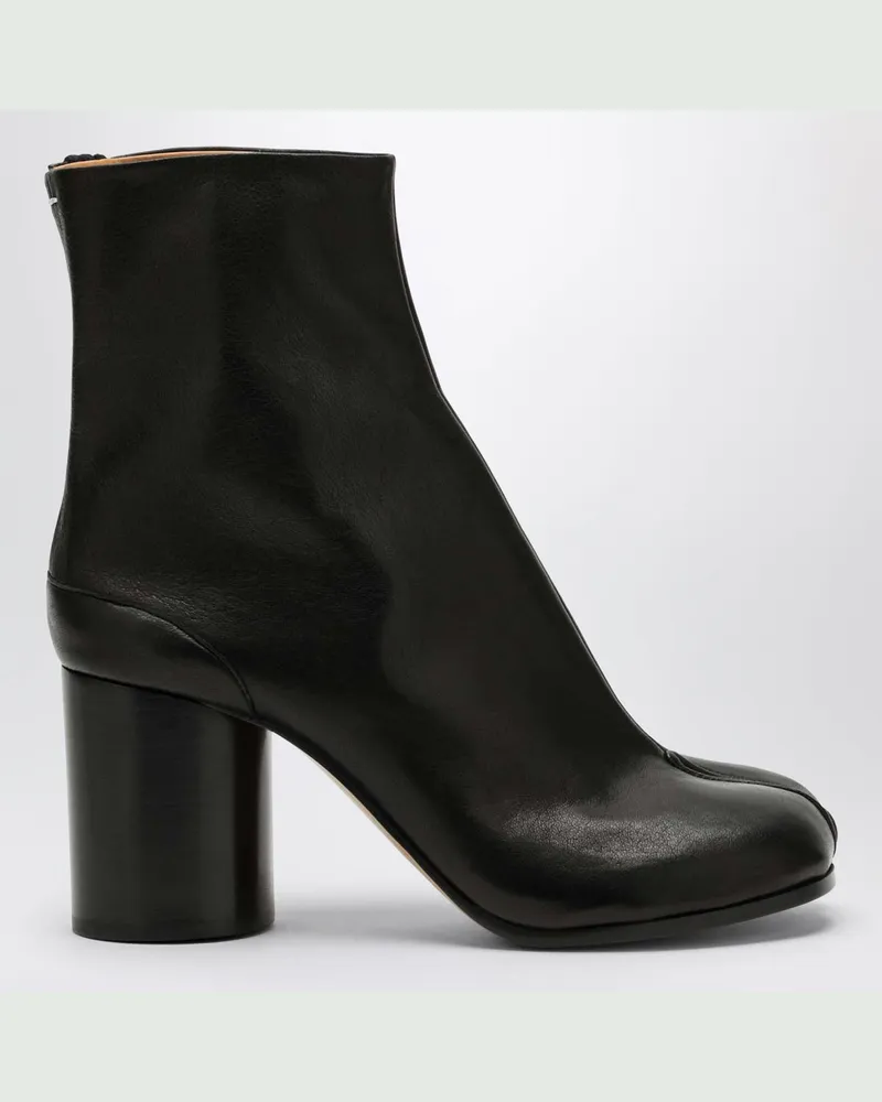 Maison Margiela Black leather Tabi ankle boots White