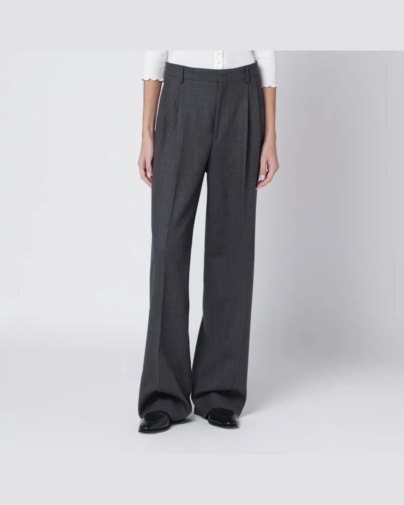 Tagliatore Graue Hose mit Bundfalten aus Wollmischung Grau