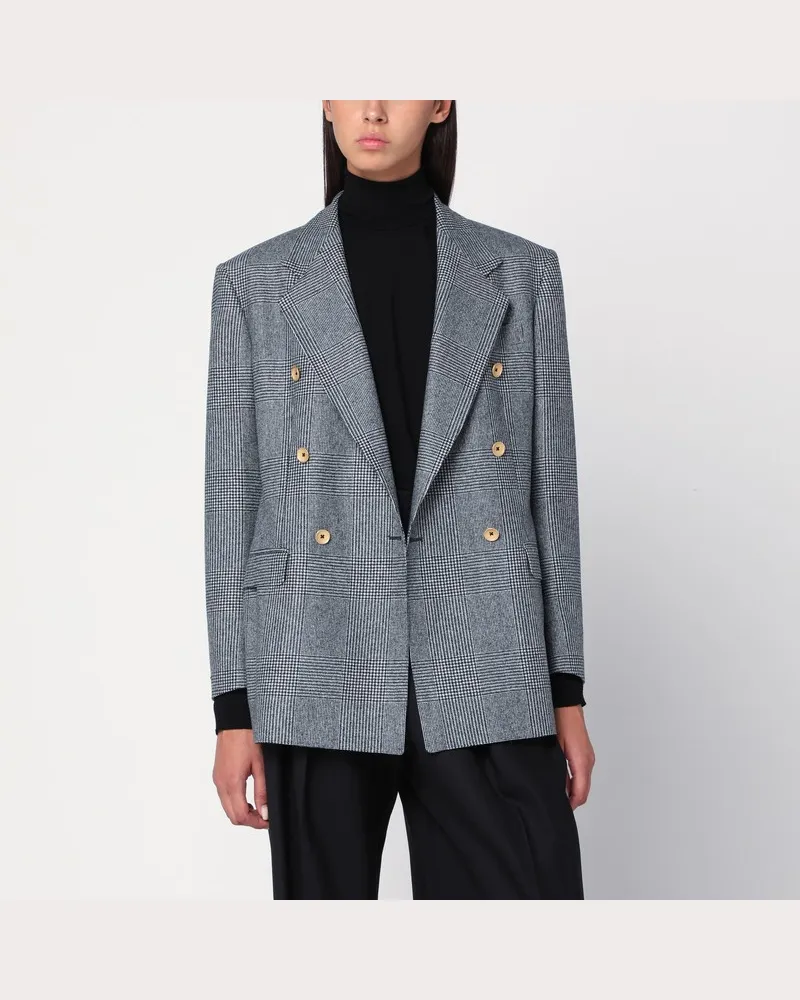 Tagliatore Doppelreihige Jacke im Prince-of-Wales-Karo Grau