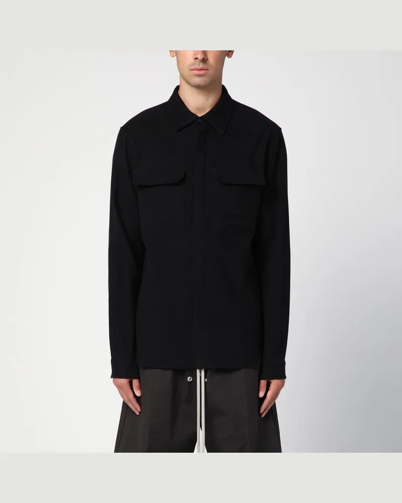 Rick Owens Schwarzes Hemd Work aus Baumwolle