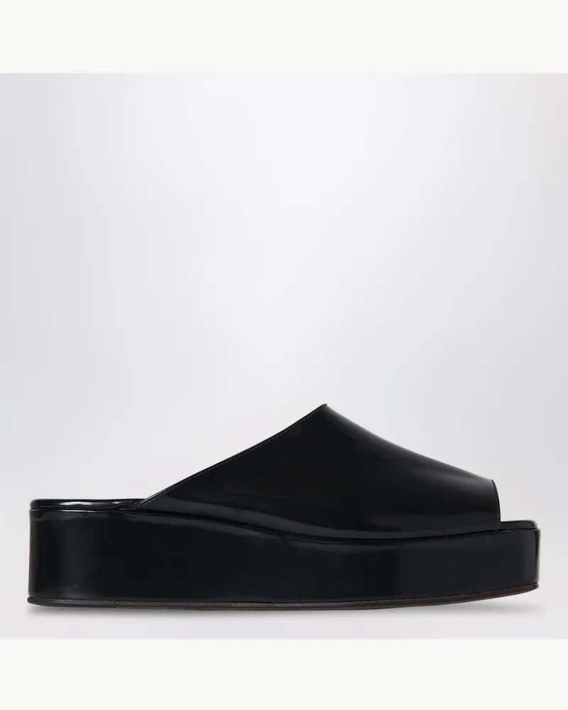 The Row Schwarze Flatform-Sandalen Emi Schwarz
