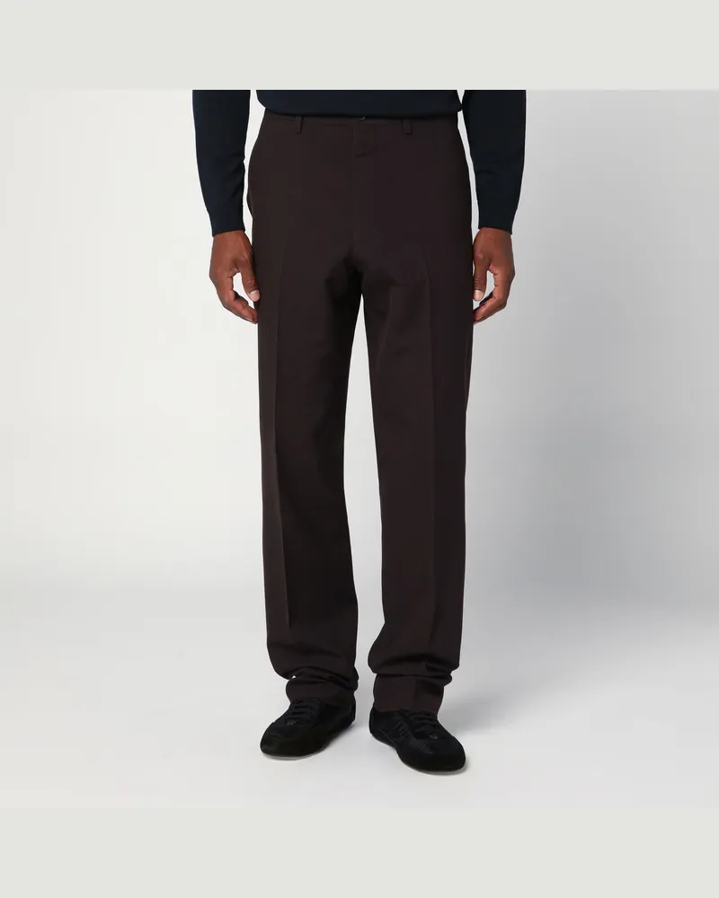 Prada Braune Wollhose Brown