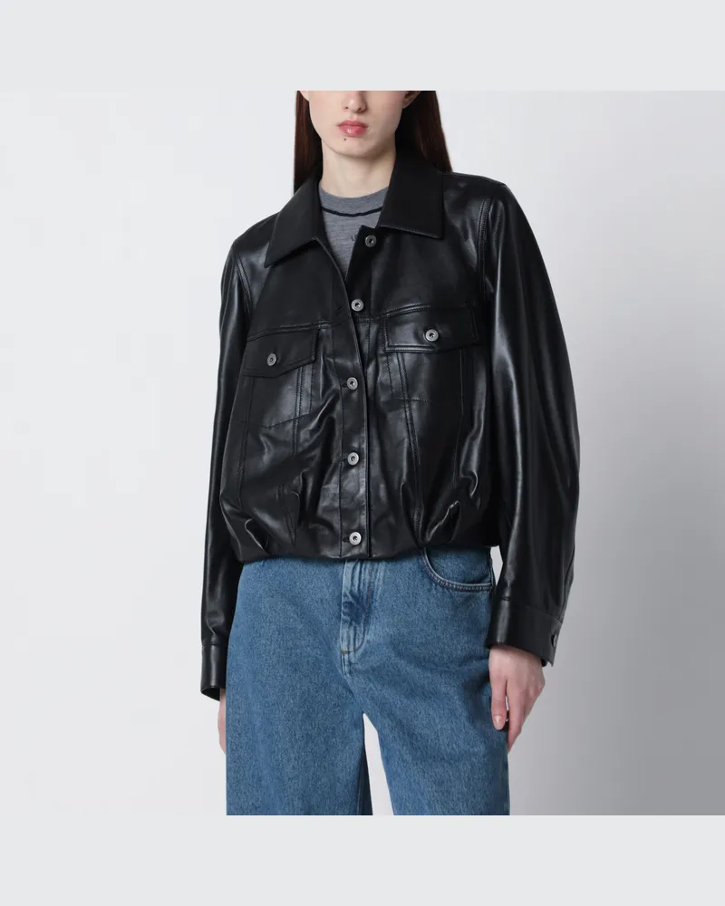 Loewe Schwarze Jacke aus Lammnappa-Leder Black