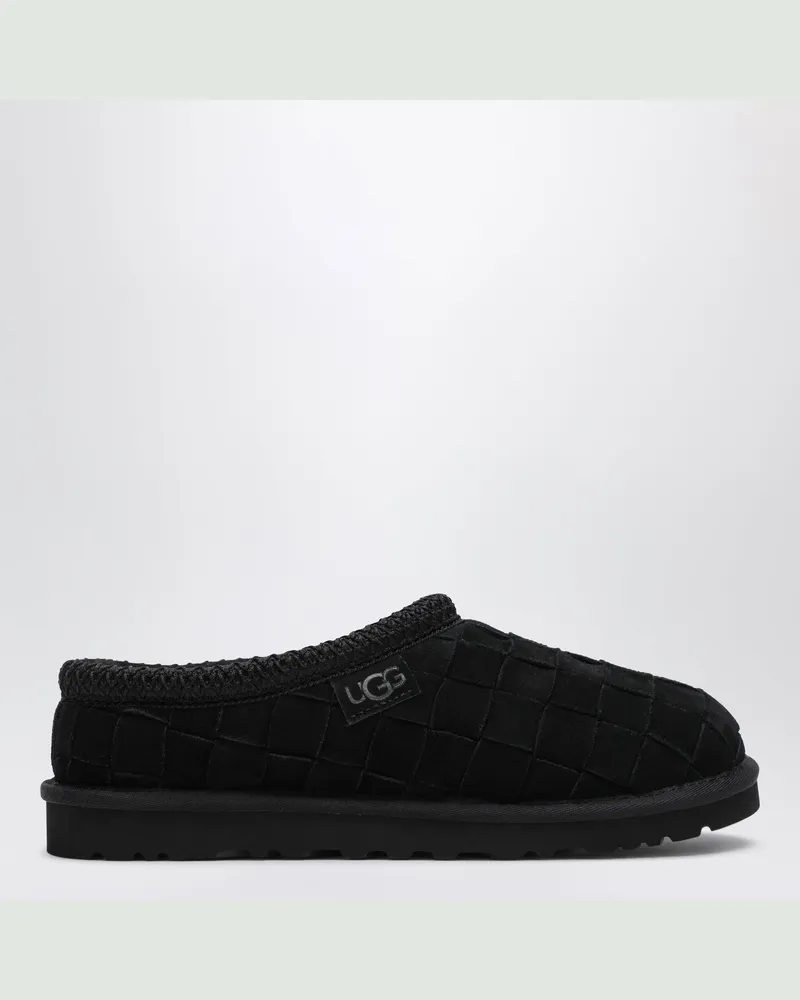 UGG Schwarze Tasman Woven Slip-ons aus Veloursleder Black