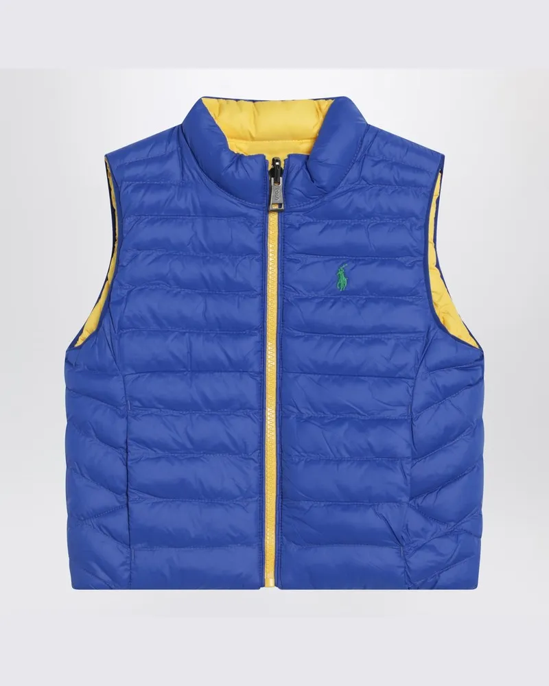 Ralph Lauren Wendbare gesteppte Weste in Saphirblau/Gelb Mehrfarbig