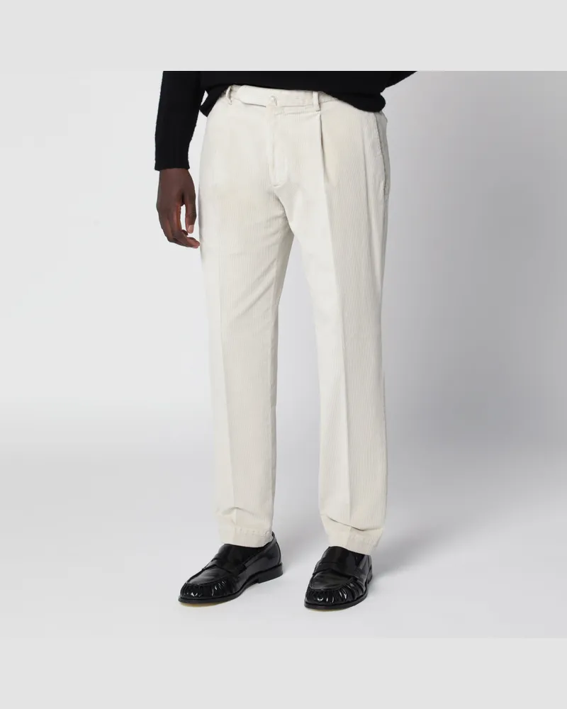 Biagio Santaniello Beige corduroy trousers Beige