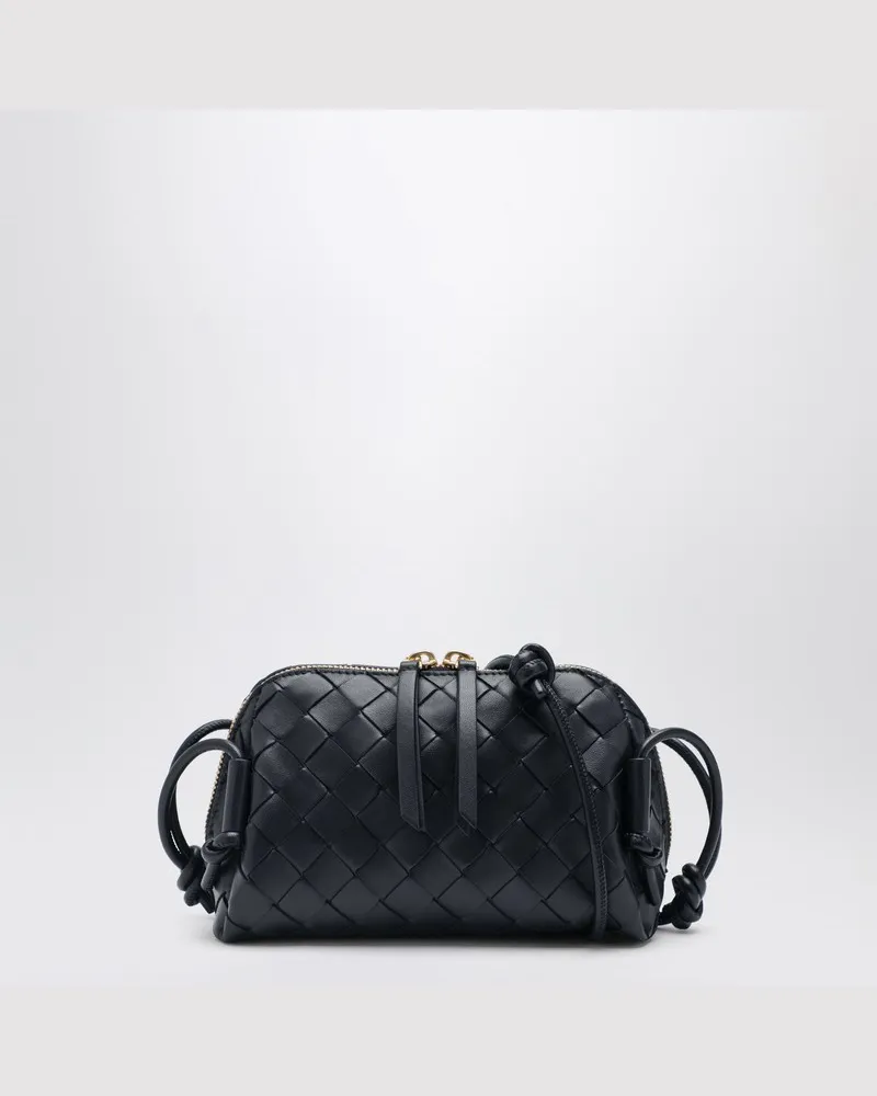 Bottega Veneta Mitternachtsblaue Intrecciato Concert Clutch Blau