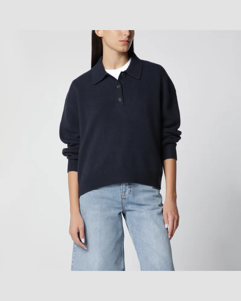Anine Bing Polopullover aus Kaschmir in Marineblau Blue