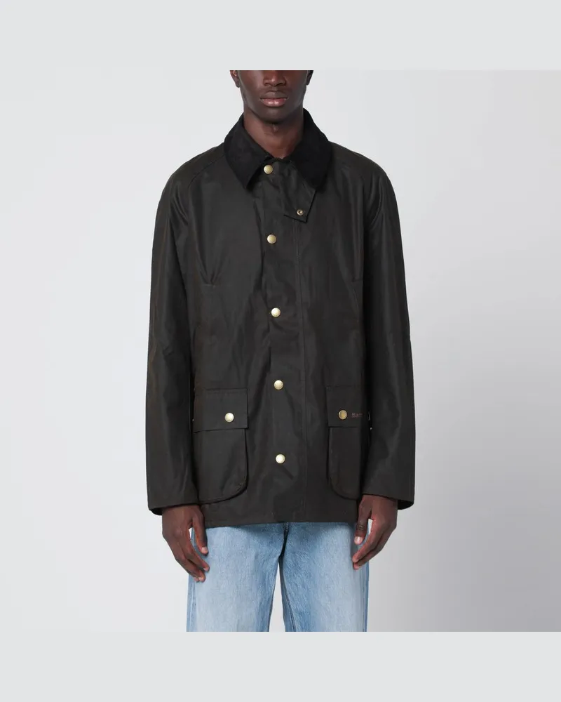 Barbour Olivgrüne Ashby Jacke aus gewachster Baumwolle Grün