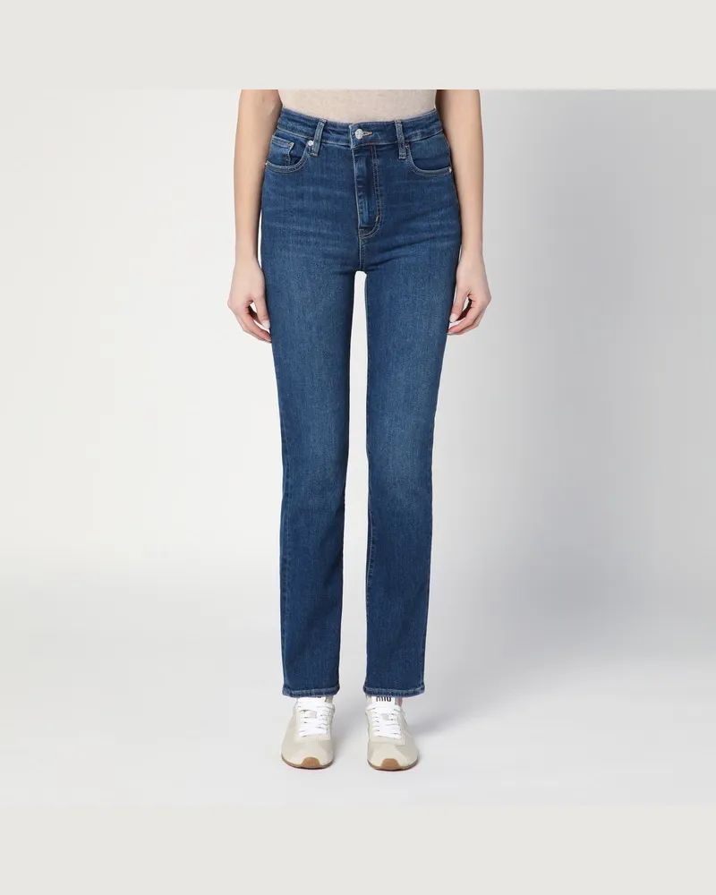 Frame Denim Gerade geschnittene blaue Jeans The Pencil Blau