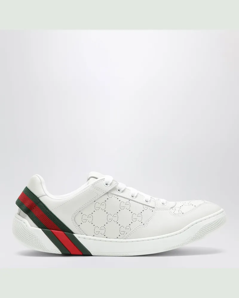 Gucci Weiße Screener Sneakers aus Leder White