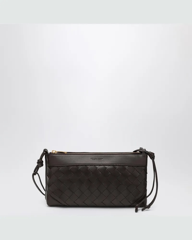 Bottega Veneta Doppelte Patch-Fondant-Leder- und Intrecciato-Tasche 