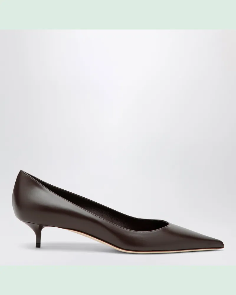 Jimmy Choo Amelia 35 Pumps aus Leder in Chocolate Beige