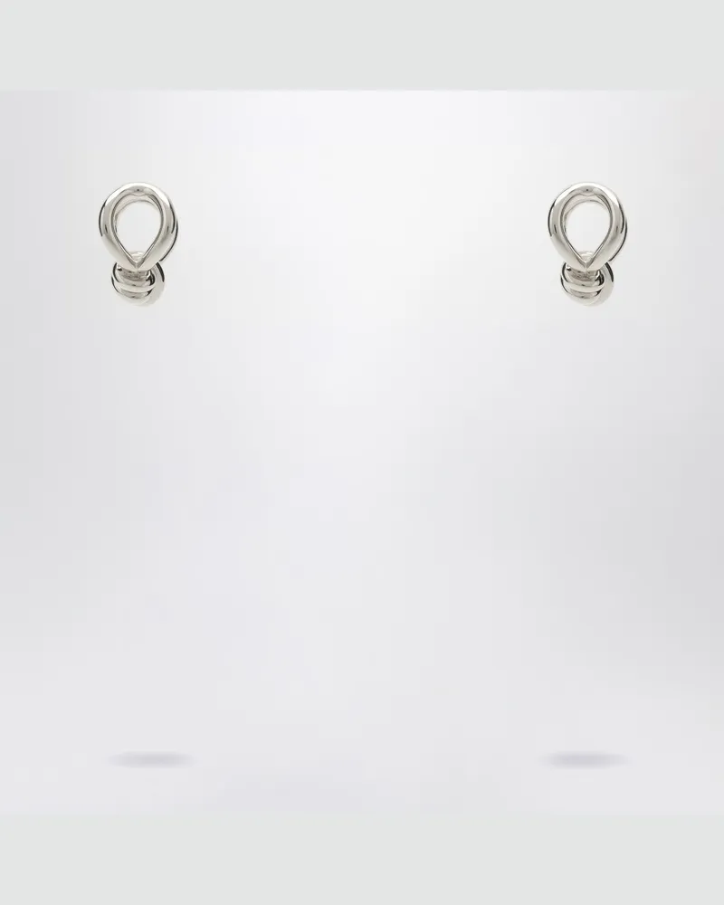 Bottega Veneta Silberne Ohrringe mit Knotendetail 