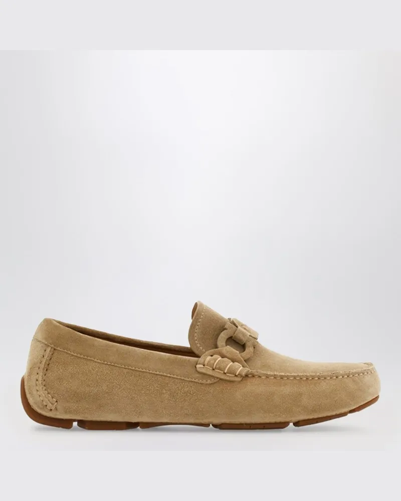 Ferragamo Gancini Driver Mokassin in Safari-Farbe Braun