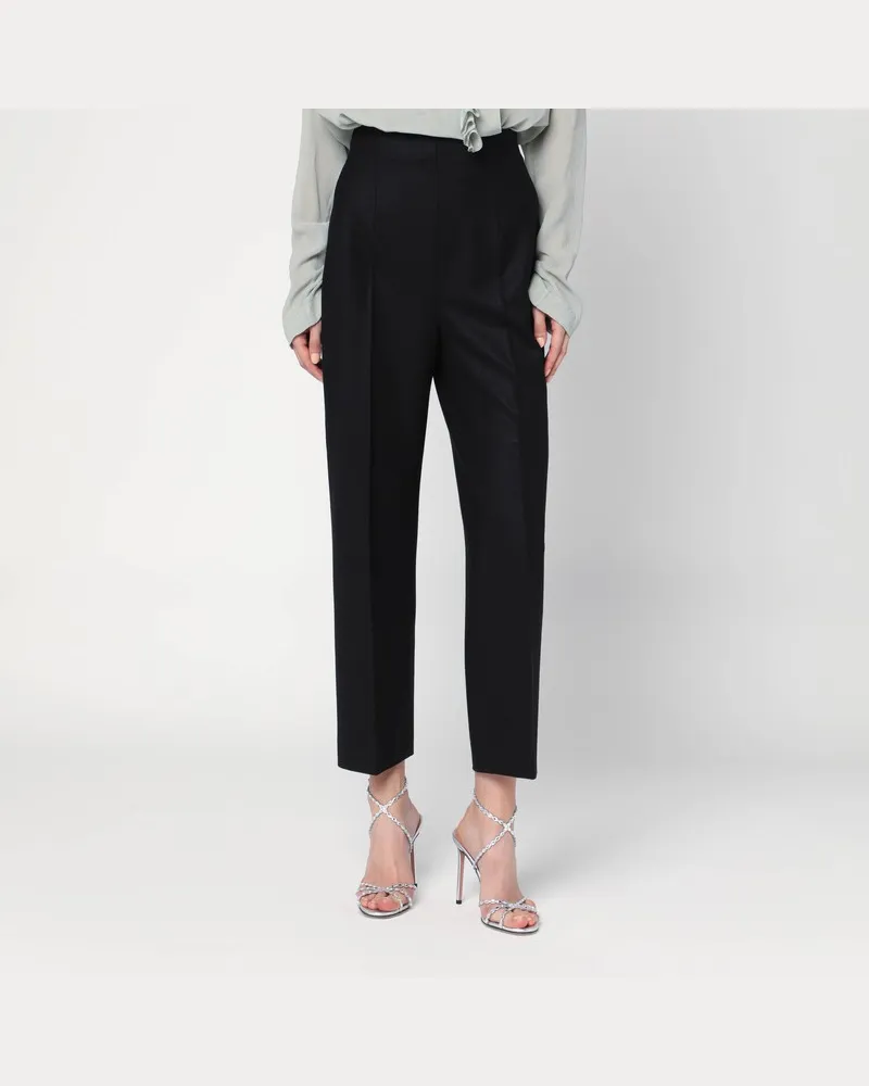 Alberta Ferretti Schwarze Hose aus Wollmischung Schwarz