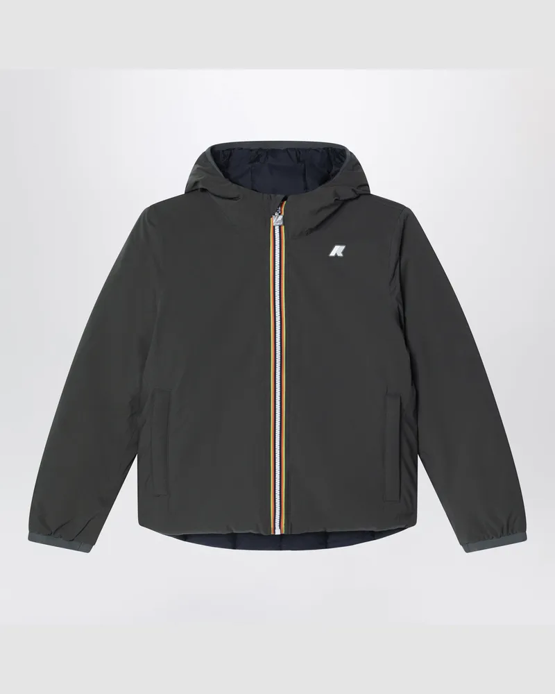 K-Way P. Jack St Thermo Double Jacke in Dunkelgrün/Blau Multicolor