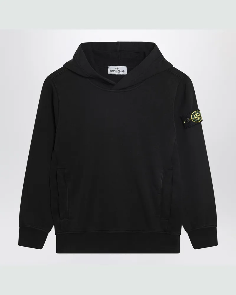 Stone Island Schwarzes Kapuzensweatshirt Black