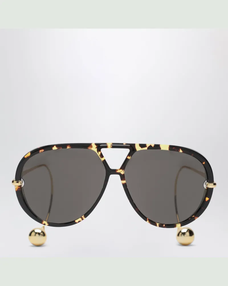 Bottega Veneta Aviator Drop Sonnenbrille Havanna/Gold Brown