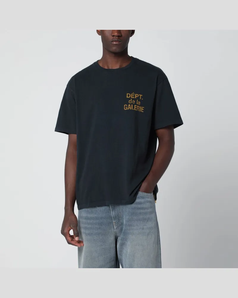 GALLERY DEPT. Schwarzes French T-Shirt aus Baumwolle Schwarz