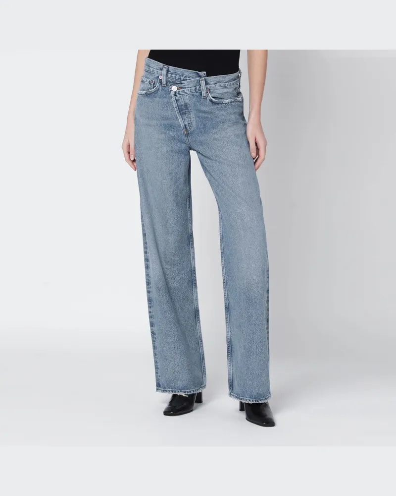AGOLDE Arc Criss Cross Jeans in Conclusion-Waschung Blau